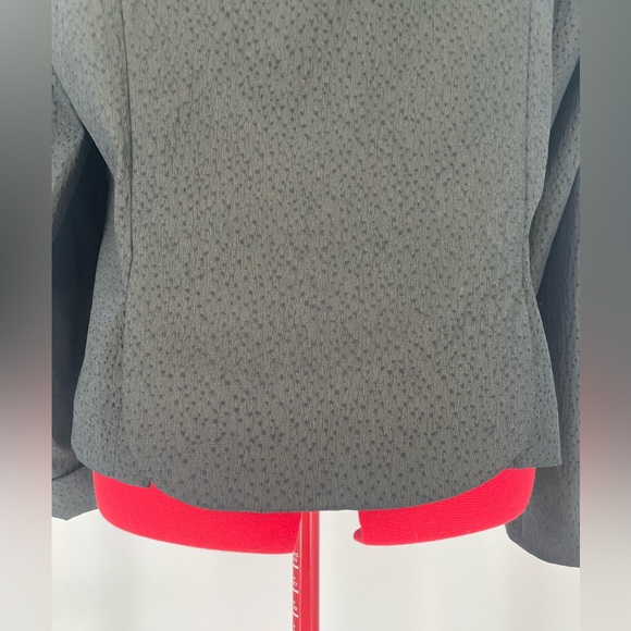 Lilith Textured Blazer / Topper Jacket With Asymmetrical Double Collar - Picture 6 of 14